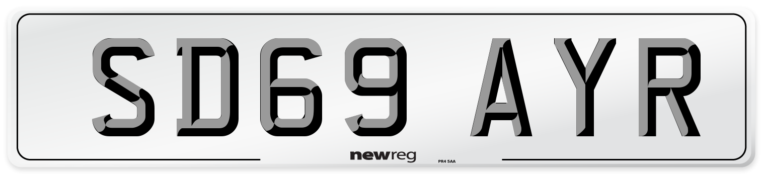 SD69 AYR Number Plate from New Reg